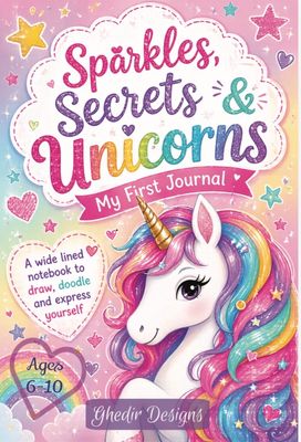 Sparkles, Secrets &amp; Unicorns - My First Journal: A wide lined notebook to draw, doodle and express yourself | 6 x9 inches | 121 pages | Great keepsake for young girls