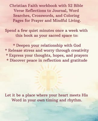 52 Weeks of Faith and Reflection: Large Print Scripture Reflections, Coloring Pages, and Faith-Based Puzzles for Teens, Adults, and Seniors to Grow Spiritually and Relax Mindfully
