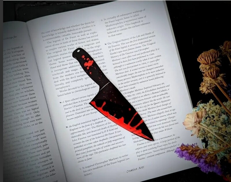 Bloody Kitchen Knife Bookmark