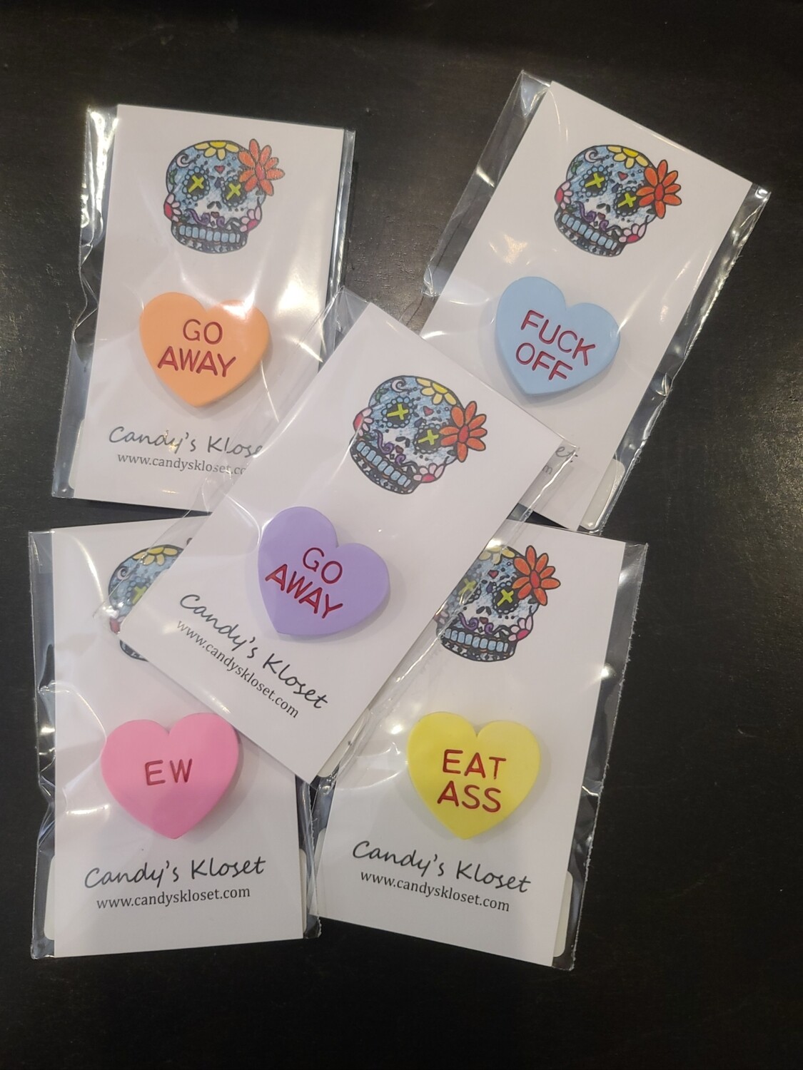 Conversation Heart Pins