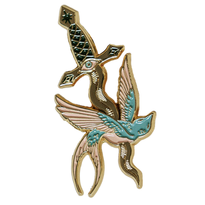Swallow And Dagger Pin