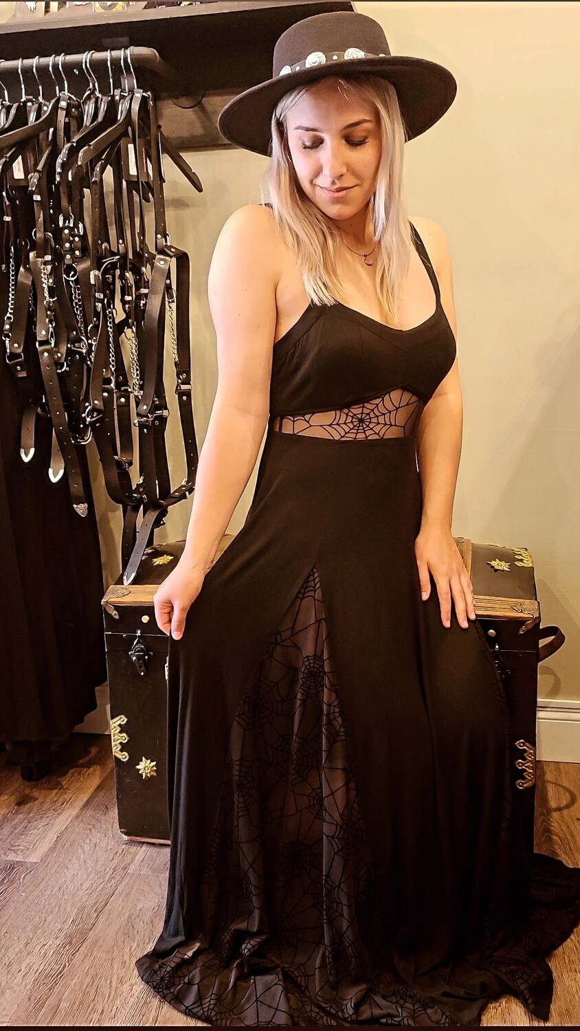 Arachnophobia Maxi Dress