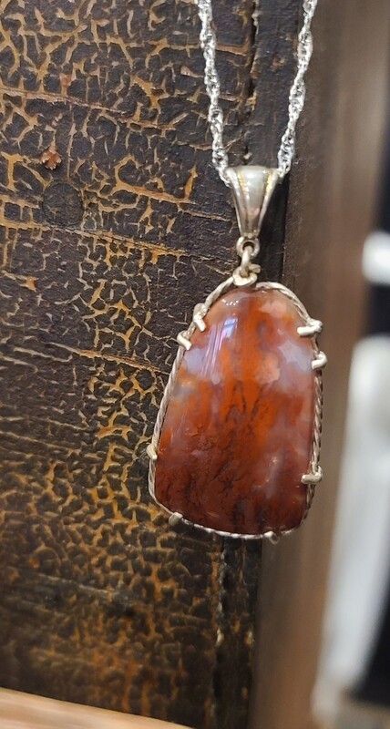 Petrified Wood Twist Pendant