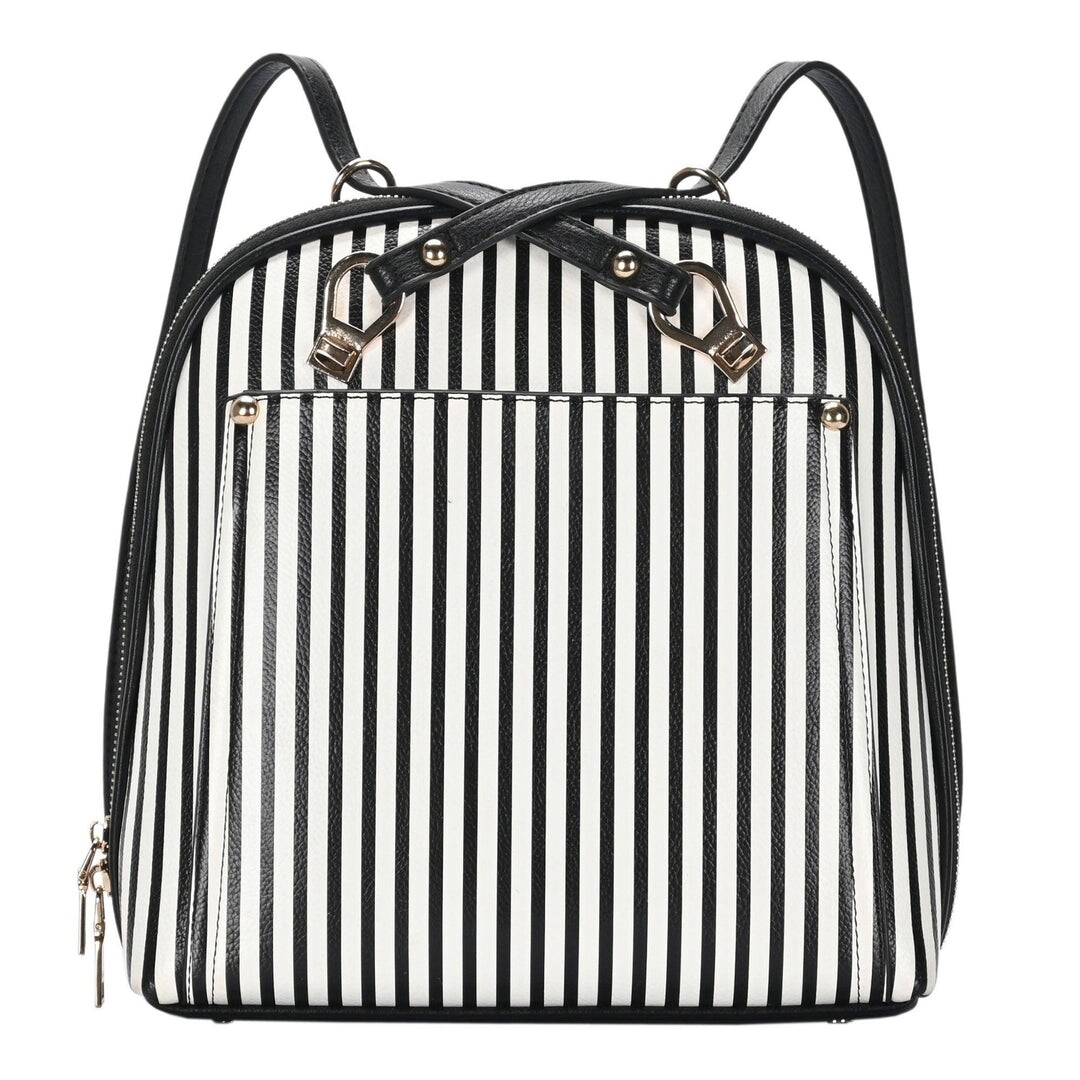 Daisy Convertible Backpack Purse - White Stripe