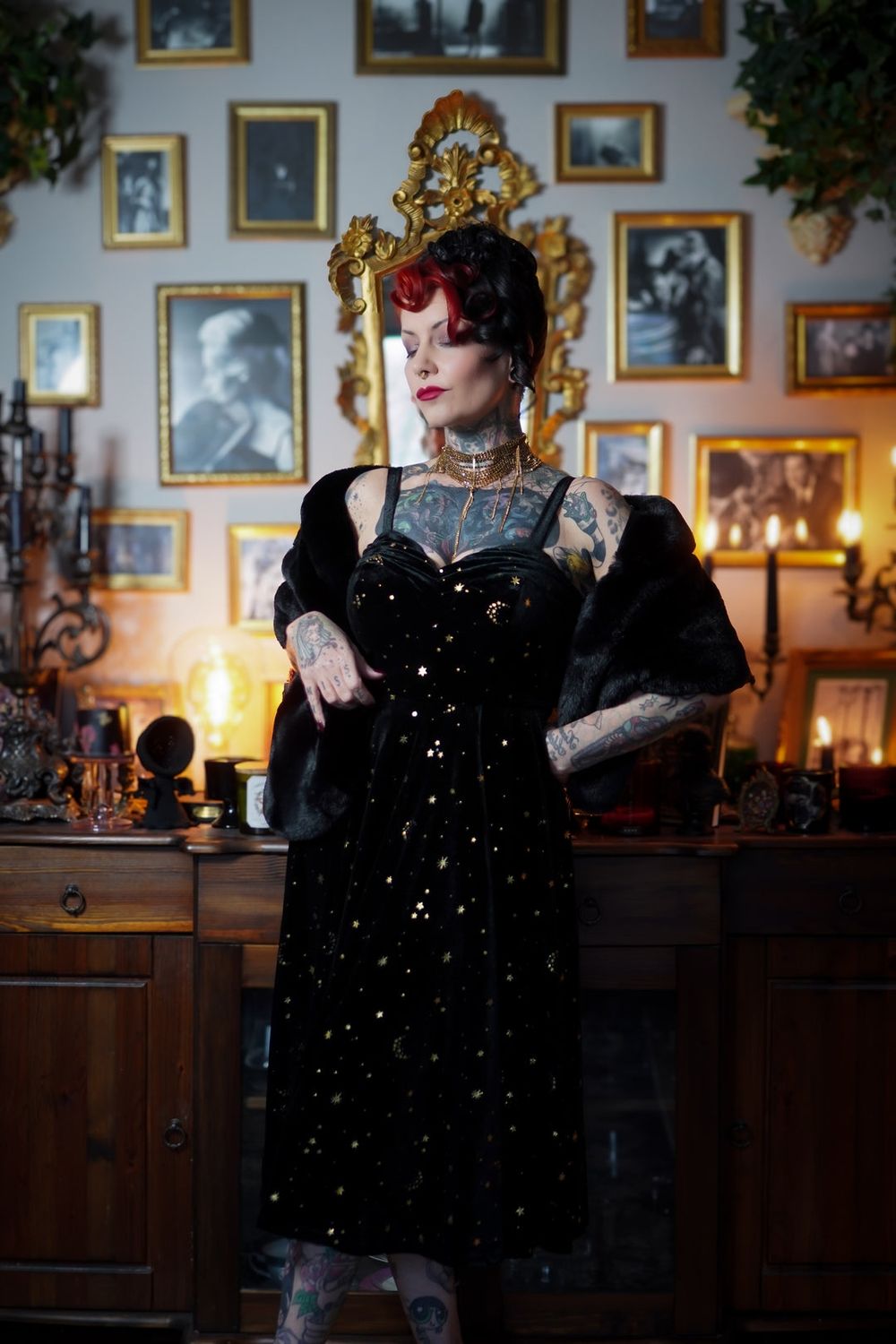 Lunar Luxe Velvet Dress