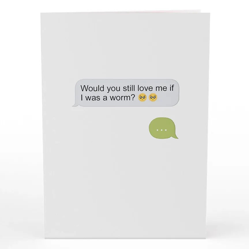 If I Was A Worm Pop Up Card