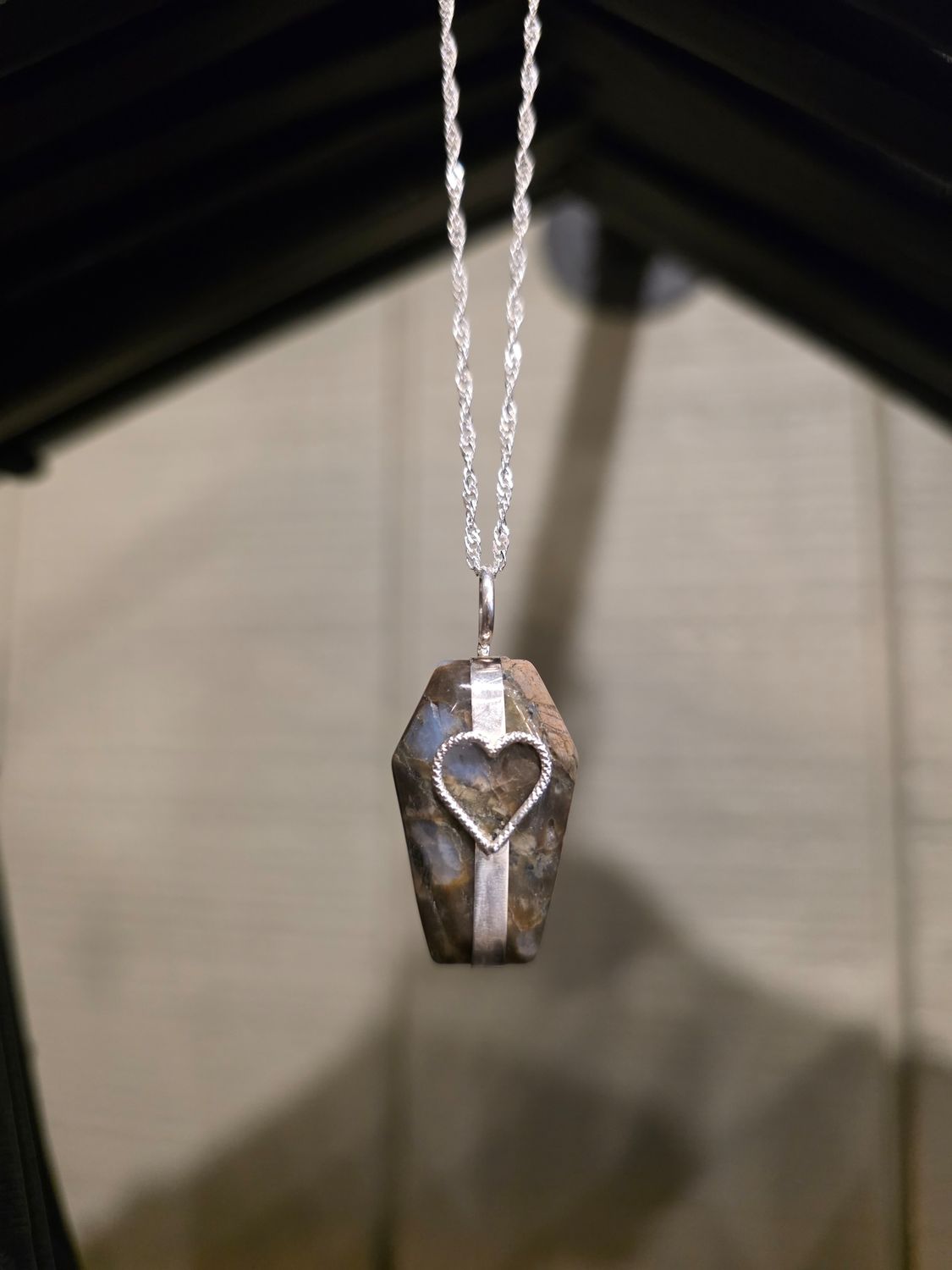 Agate Coffin Necklace 