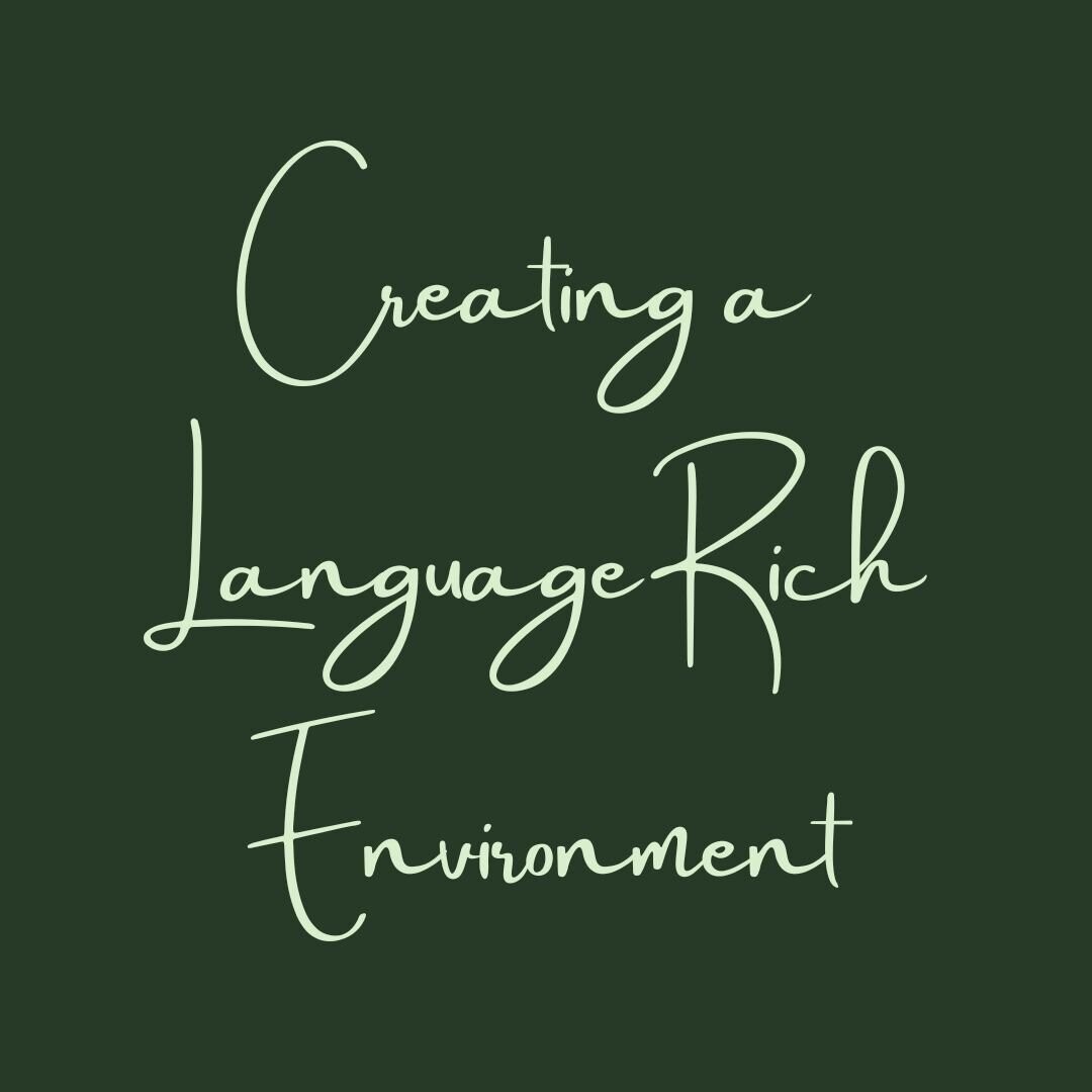 Creating a Language Rich Environment Webinar