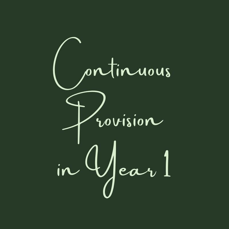 Continuous Provision in Year 1 Webinar