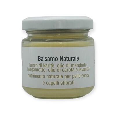 Balsamo Naturale con Burro di Karitè e Olio di Mandorle Bio ,Vegan ml 90