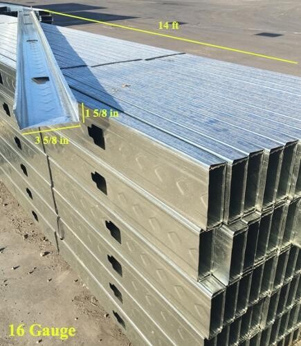 Galvanized Framing Stud (2-1/2 &amp; 1-5/8) *10ft