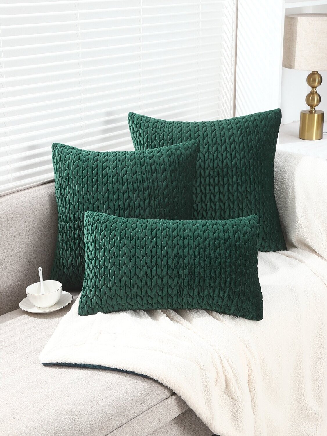 1pc Quilted Cushion Cover Without Filler