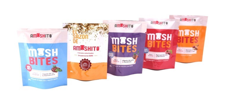 Mosh bites Combo de 5 Mini packs de 25g c/u