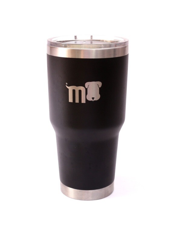 Vaso en acero inox de 30 onzas con tapadera.