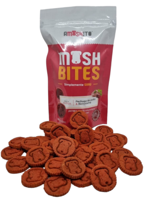 Mosh Bites de Pechuga de Pollo y Remolacha, presentación de 227g.