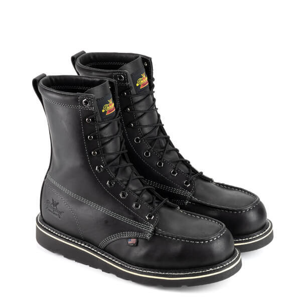 Men's American Heritage Midnight Series 8″ Black Moc Steel Toe Boot by Thorogood