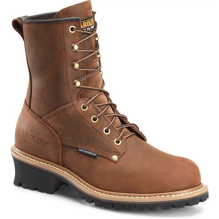 Men's Elm 8" Steel Toe Waterproof Logger Boot by Carolina