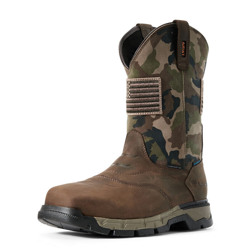 Men's Rebar Flex Patriot Waterproof Composite Toe Pull-On by Ariat