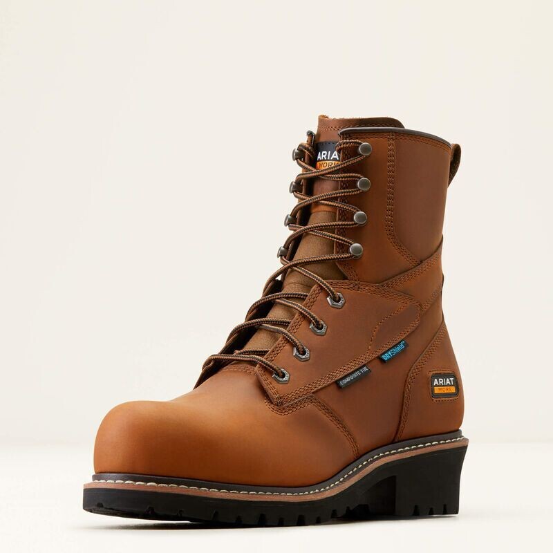 Men's 8" Logger Shock Shield Waterproof Composite Toe Work Boot by Ariat
