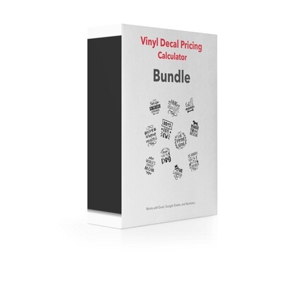 Vinyl Decal Pricing Calculator Bundle Vinyl Decal Pricing Calculator Bundle