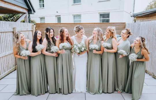 Olive green bridesmaid dresses uk best sale