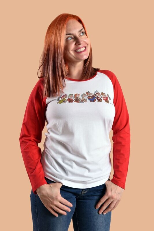 Camiseta bicolor manga larga MUJER