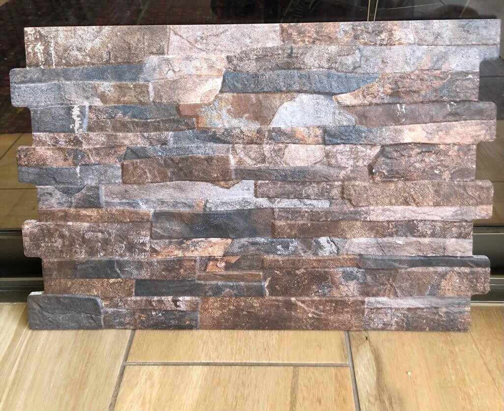 $ 17.990 M2 FACHALETA GRES PORCEL. ORDINO OXIDO 34X50 CMS  CAJA 1,19 M2