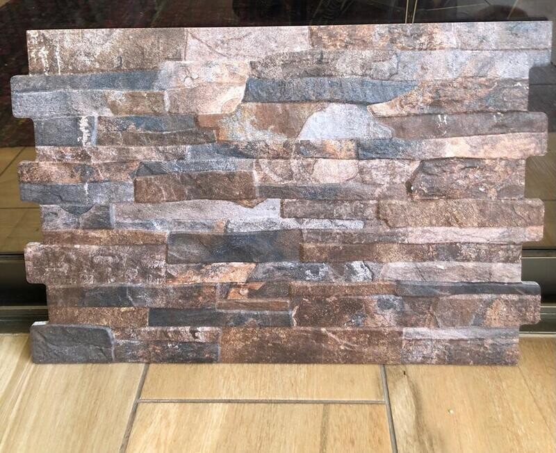 $ 17.990 M2 FACHALETA GRES PORCEL. ORDINO OXIDO 34X50 CMS  CAJA 1,19 M2