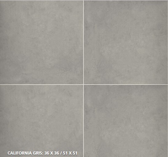 $7.990 M2 CERAMICA CALIFORNIA GRIS  36x36 CMS             CAJA 2,68 M2
