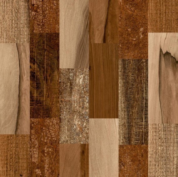$8.990 M2  CERAMICA CUMARU MIX 43185 / ENTABLADO RAULI  43X43      CAJA 2,03 M2
