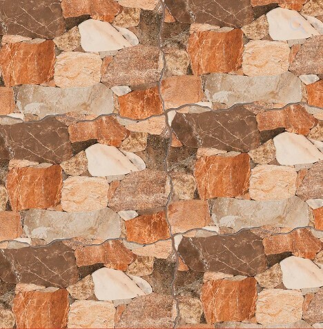$ 17.990 M2 FACHALETA GRES PORCEL. PETRA MIX BRILLO 34X50 CMS  CAJA 1,19 M2