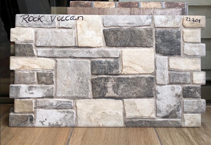 $ 12.990 M2 FACHALETA CERAMICA  HD32701 ROCK VULCAN 32X54  CAJA 1.39 M2