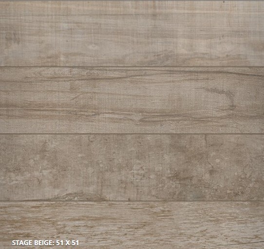 $7.990 M2  CERAMICA STAGE BEIGE 51X51 CMS     CAJA 2,08 M2