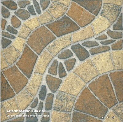 $7.990 M2 CERAMICA APIANO  46X46 CMS CAJA 2.58 M2