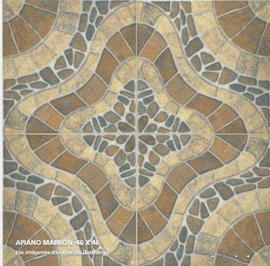 $7.990 M2 CERAMICA APIANO  46X46 CMS CAJA 2.58 M2