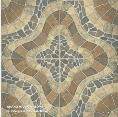 $7.990 M2 CERAMICA APIANO  46X46 CMS CAJA 2.58 M2