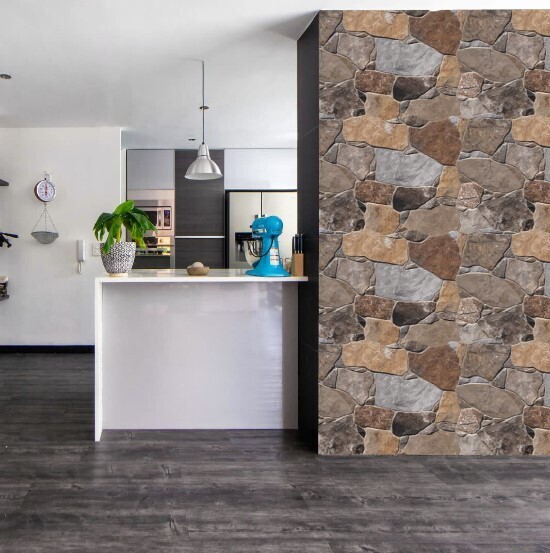 $ 17.990 M2 FACHALETA GRES PORCEL. MONCAYO MIX 34X50 CMS  CAJA 1,19 M2