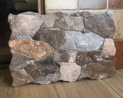 $ 17.990 M2 FACHALETA GRES PORCEL. MONCAYO MIX 34X50 CMS  CAJA 1,19 M2