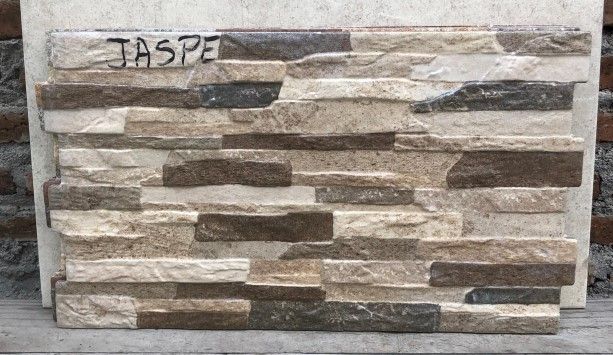 $ 12.990 M2 FACHALETA GRES PORCEL. OASIS JASPE 31X54 CMS  CAJA 1,51 M2