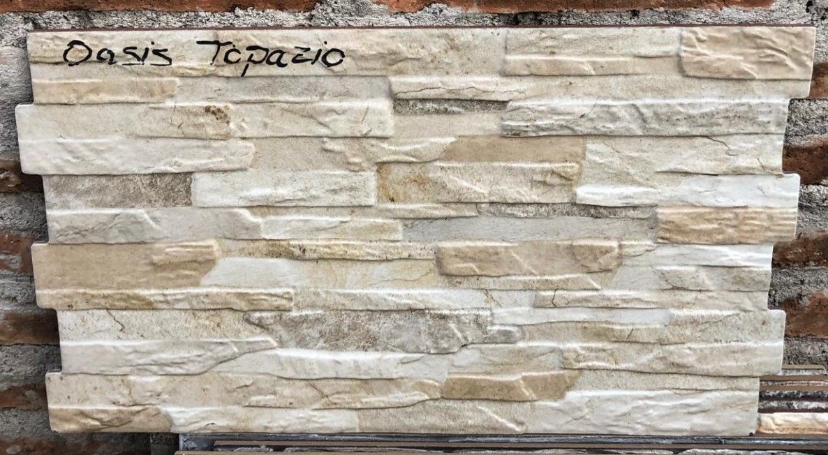 $ 12.990 M2 FACHALETA GRES PORCEL. OASIS TOPAZIO 31X54 CMS  CAJA 1,51 M2