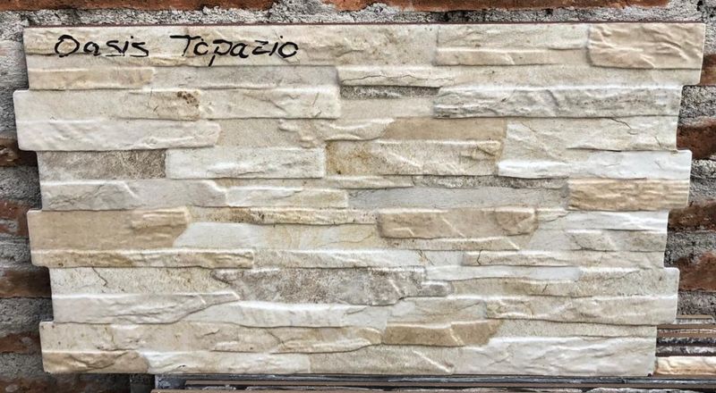 $ 12.990 M2 FACHALETA GRES PORCEL. OASIS TOPAZIO 31X54 CMS  CAJA 1,51 M2