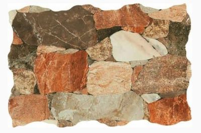 $ 17.990 M2 FACHALETA GRES PORCEL. PETRA MIX BRILLO 34X50 CMS  CAJA 1,19 M2