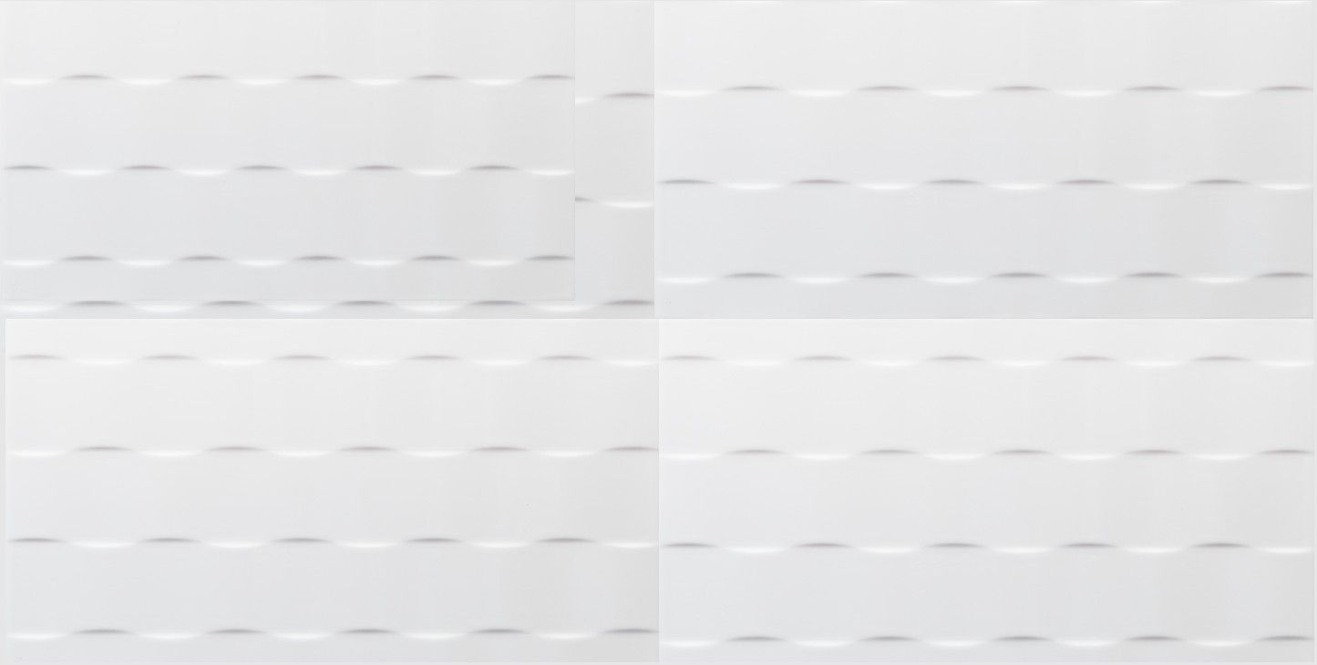 $ 8.990 M2 CERAMICA BLANCO OLAS L254009 25X40 CMS  CAJA 1.5 M2