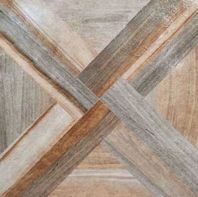 $ 7.990 M2 CERAMICA MADERA ENTRAMADA MARRON  35X35   CAJA 2,2 M2