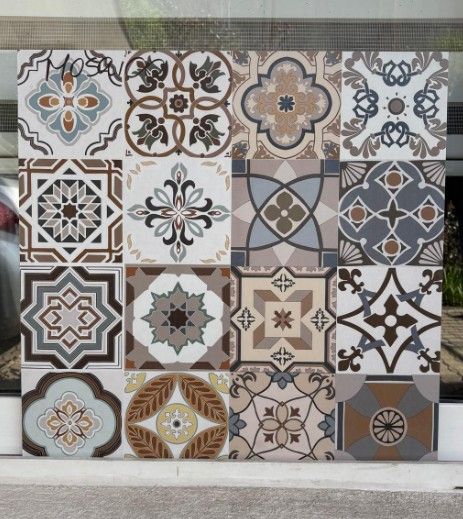 $ 14.990 M2 GRES PORCELANICO MOSAICO MULTICOLOR 60X60   CMS CAJA 1.44 M2