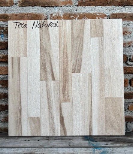 $ 9.990 M2 CERAMICA TECA NATURAL 57X57 CM  CAJA 2,23M2