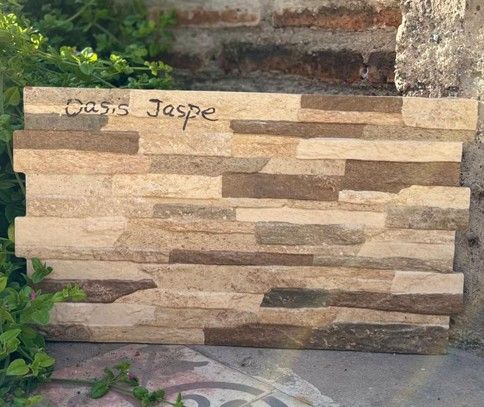 $ 12.990 M2 FACHALETA GRES PORCEL. OASIS JASPE 31X54 CMS  CAJA 1,51 M2