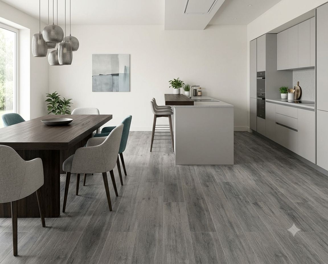 $ 10.990 M2 GRES CERAMICO  FOREST GREY 15,4X60 CMS    CAJA 1,56 M2
