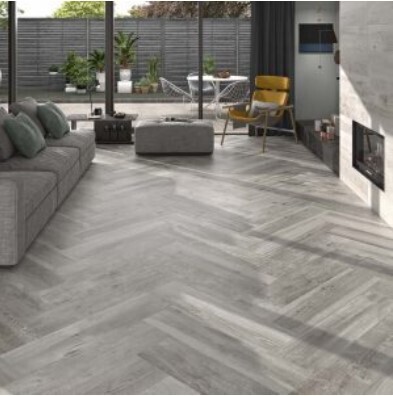$ 16.990 M2 GRES CERAMICO TORONTO GRIS BRILLO 20X60 CMS CAJA 1,68 M2