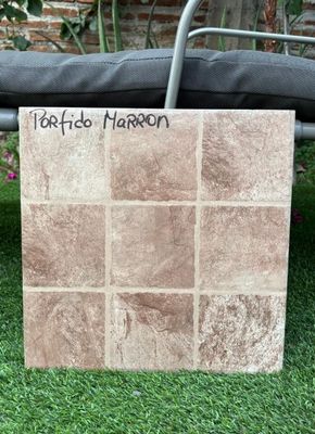 $ 7.990 M2 CERAMICA PORFIDO MARRON 35X35 CMS  CAJA 2,2 M2